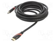 Cable; HDMI 1.4; HDMI plug,both sides; PVC; 5m; black; Core: Cu VCOM