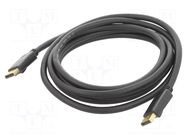 Cable; DisplayPort plug,both sides; PVC; DisplayPort 1.2; Len: 3m VCOM