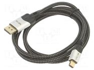 Cable; DisplayPort plug,mini DisplayPort plug; PVC; textile VCOM