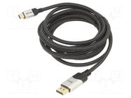 Cable; DisplayPort plug,mini DisplayPort plug; PVC; textile; 3m VCOM