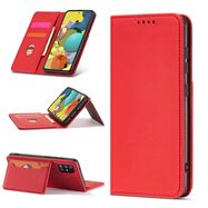 Magnet Card Case Case for Samsung Galaxy A13 5G Pouch Wallet Card Holder Red, Hurtel