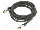 Cable; HDCP 2.2,HDMI 2.1; HDMI plug,both sides; PVC; textile; 3m VCOM