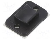 Holder; self-adhesive; polyamide; UL94V-2; black; Tie width: 4mm HELLERMANNTYTON
