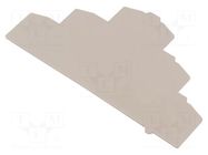 End/partition plate; beige; wemid; 1.5mm WEIDMÜLLER