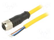 Cable: for sensors/automation; M12; PIN: 4; straight; 10m; plug MUELLER ELECTRIC