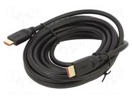 Cable; HDMI plug,both sides; PVC; 5m; black; HDMI 2.0; black; 32AWG VCOM
