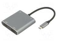 Adapter; OTG,USB 3.0; nickel plated; 0.15m; black; 4K,UHD 2160p VCOM
