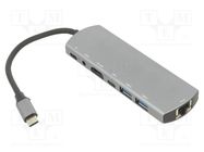 Adapter; USB 3.0,USB 3.1; nickel plated; 0.15m; black; 5Gbps; PVC VCOM
