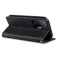 Magnet Strap Case Case for Samsung Galaxy A12 5G Pouch Wallet + Mini Lanyard Pendant Black, Hurtel