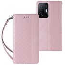 Magnet Strap Case Case for Samsung Galaxy A12 5G Pouch Wallet + Mini Lanyard Pendant Pink, Hurtel