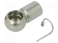 Mounting element for gas spring; zinc plated steel; 10mm PNEUMAT
