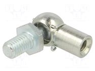 Mounting element for gas spring; zinc plated steel; 10mm PNEUMAT