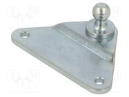 Mounting element for gas spring; Mat: zinc plated steel; 10mm PNEUMAT