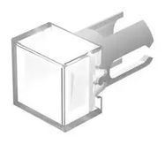 LENS, ILLUM PB SW, FLUSH, WHT, 7.3X7.3MM