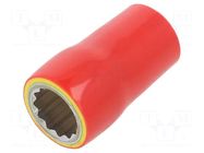 Socket; 12-angles,insulated,socket spanner; 15mm; 3/8" BETA