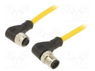 Connection lead; M12; PIN: 4; 5m; plug; 250VAC; 4A; PVC; IP68; 250VDC MUELLER ELECTRIC