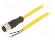 Connection lead; M12; PIN: 4; straight; 5m; plug; 250VAC; 4A; PVC MUELLER ELECTRIC