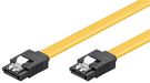 PC Data Cable, 6 Gbit/s, Clip, 1 m, yellow - SATA L-Type male  > SATA L-Type male
