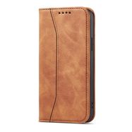 Magnet Fancy Case Case for iPhone 12 Pro Max Pouch Wallet Card Holder Brown, Hurtel