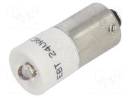 LED lamp; white; BA9S,T10; 24VDC; 24VAC; plastic; -20÷60°C CML INNOVATIVE TECHNOLOGIES