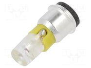 LED lamp; yellow; SX3s; 24÷28VDC; No.of diodes: 1; 3mm; -40÷85°C MARL