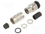 Connector: M16; plug; 423; female; PIN: 15; 60V; shielded,with ring BINDER