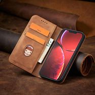 Magnet Fancy Case Case for iPhone 13 Pro Max Pouch Card Wallet Card Holder Brown, Hurtel