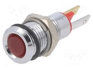 Indicator: LED; flat; red; 2VDC; Ø8mm; connectors; metal CML INNOVATIVE TECHNOLOGIES