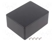 Enclosure: multipurpose; X: 89mm; Y: 114mm; Z: 55mm; aluminium; black GAINTA