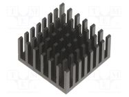 Heatsink: extruded; grilled; black; L: 27mm; W: 27mm; H: 14mm FISCHER ELEKTRONIK