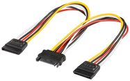 PC Y Power Cable/Adapter, SATA 1x Male to 2x Female, 0.2 m - 2 SATA-Standard male > SATA Standard female