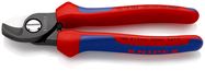 KNIPEX 95 12 165 SB Cable Shears with multi-component grips burnished 165 mm (self-service card/blister)