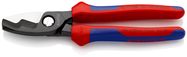 KNIPEX 95 12 200 Cable Shears with twin cutting edge with multi-component grips burnished 200 mm