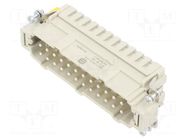 Connector: HDC; contact insert; male; 16A; 500V; Han® ES; PIN: 24 HARTING