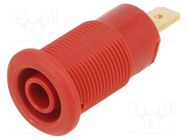 Connector: 4mm banana; socket; 24A; 1kV; Cutout: Ø12.2mm; red STÄUBLI