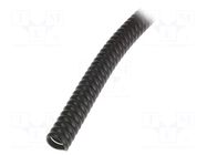 Protective tube; ØBundle : 20mm; polypropylene; black; L: 1m HELLERMANNTYTON