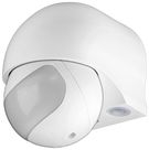 Infrared Motion Detector, white - for surface wall mounting, 180° detection, 12 m range, for outdoor use (IP44), suitable for LEDs