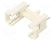 Fuse holder; THT; 5x20mm; -30÷85°C; 6.3A; thermoplastic; white ESKA