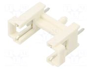 Fuse holder; THT; 5x20mm; -30÷85°C; 6.3A; thermoplastic; white ESKA