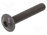 Screw; with flange; M6x35; 1; Head: button; hex key; HEX 4mm; steel BOSSARD