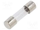 Fuse: fuse; quick blow; 630mA; 250VAC; cylindrical,glass; 5x20mm EATON/BUSSMANN