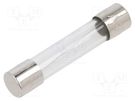 Fuse: fuse; quick blow; 8A; 250VAC; cylindrical,glass; 6.3x32mm EATON/BUSSMANN