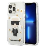 Karl Lagerfeld KLHCP13LHFLT iPhone 13 Pro / 13 6.1 &quot;transparent / transparent Flower Ikonik Karl, Karl Lagerfeld