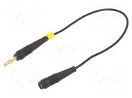 Extension cable; 19A; banana socket 4mm,banana plug 4mm; black STÄUBLI