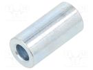 Spacer sleeve; 20mm; cylindrical; steel; zinc; Out.diam: 10mm DREMEC