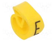 Markers; Marking: E; 4÷10mm; PVC; yellow; -30÷60°C; leaded; PA-2 PARTEX