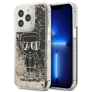 Karl Lagerfeld KLHCP13XLGGKBK iPhone 13 Pro Max 6,7" czarny/black hardcase Liquid Glitter Gatsby, Karl Lagerfeld