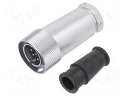 Connector: circular; plug; RM15; 5A; PIN: 10; straight; for cable HIROSE