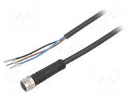 Cable: for sensors/automation; M8; PIN: 3; straight; 5m; plug; 4A; VK IPF ELECTRONIC