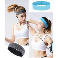 Elastic fabric headband for running fitness blue, Hurtel